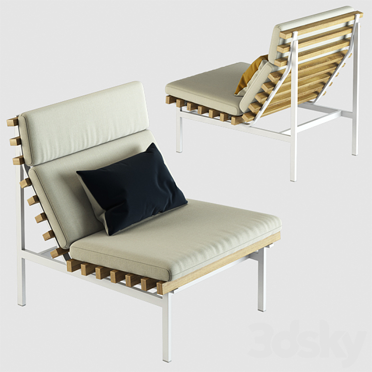 Blu Dot \/ Perch Outdoor Lounge Chair 3DS Max - thumbnail 2
