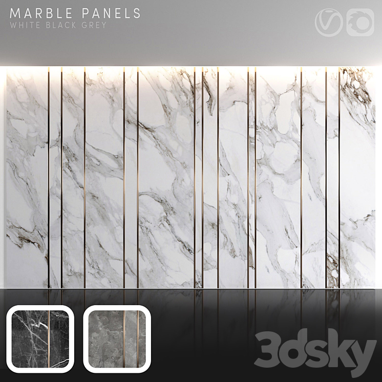 Marble panels 2 3DS Max - thumbnail 1
