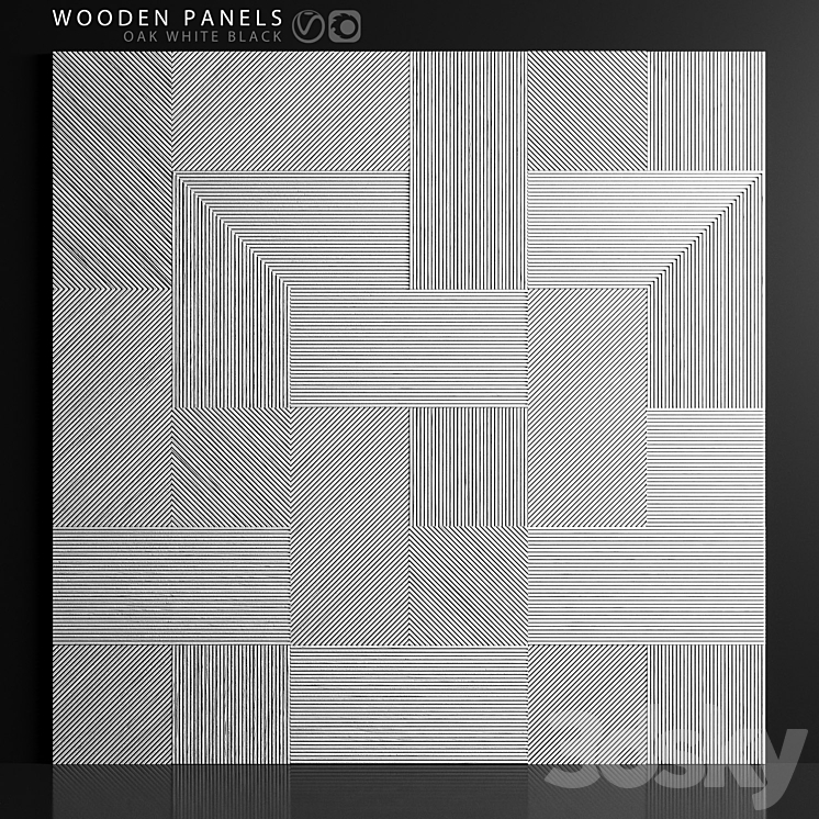 Wooden panels 3 3D Model