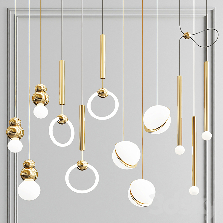 Four Hanging Lights_32 Exclusive 3DS Max - thumbnail 1
