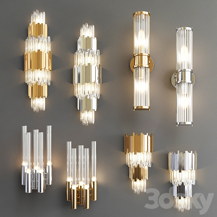 Four Nice Wall Lights_6 3DS Max - thumbnail 1