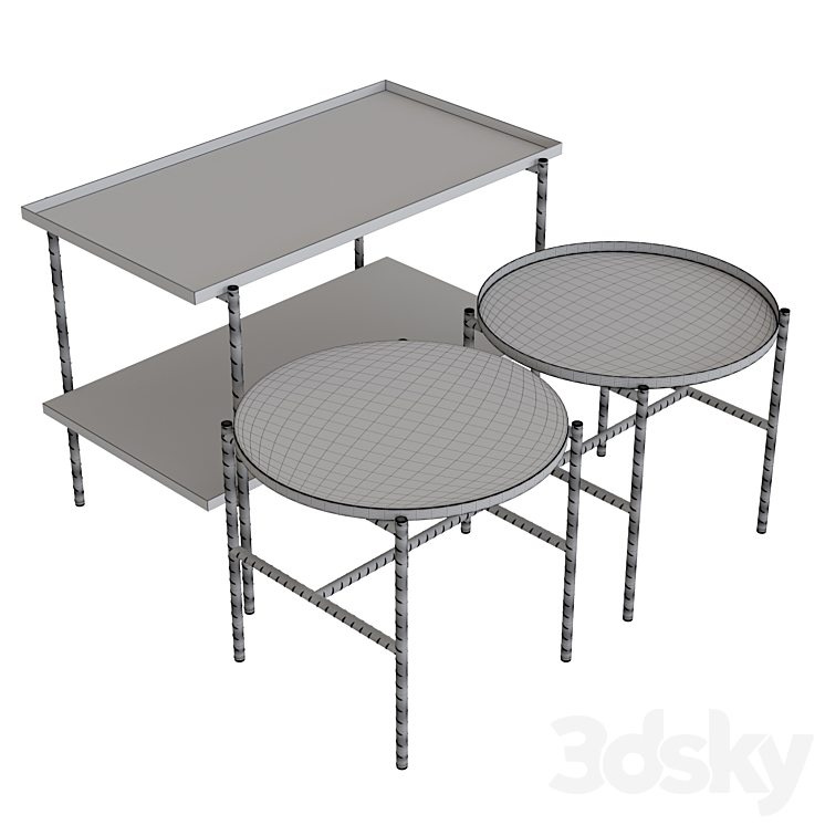 Rebar side table 3D Model