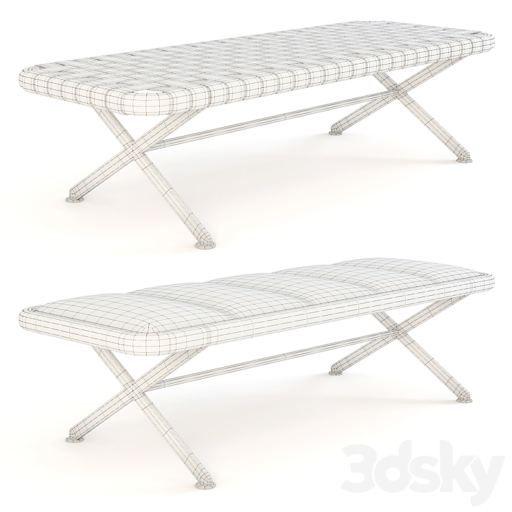 Porada: Bench – Axxia and Axxia Cuoio 3DS Max - thumbnail 2