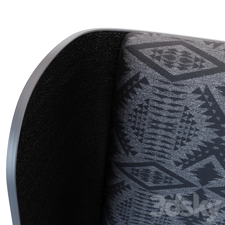 Gus x Pendleton Elk Chair Charcoal 3D Model
