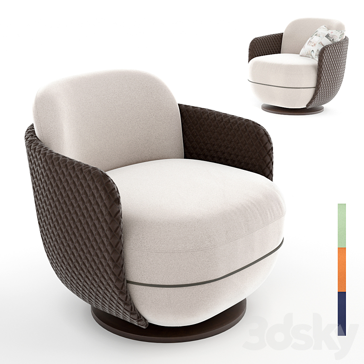 armchair Miles Lounge by Wittmann 3DS Max - thumbnail 1