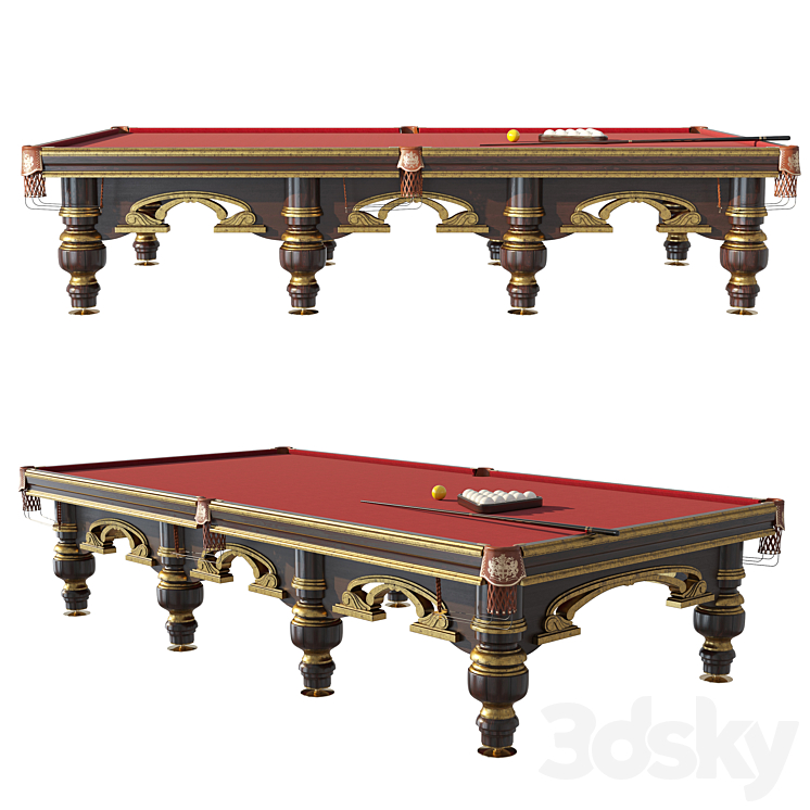 “Billiard table Start “”Venice Luxury””” 3D Model