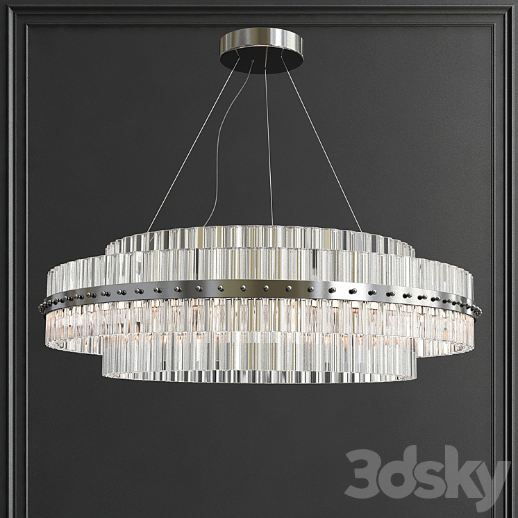 Collection of Modern Crystal Chandelier 3DS Max - thumbnail 2