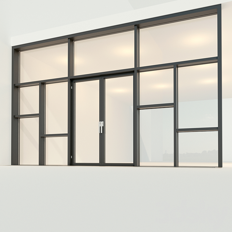 Panoramic glazing. Stained glass window 26 3D Model