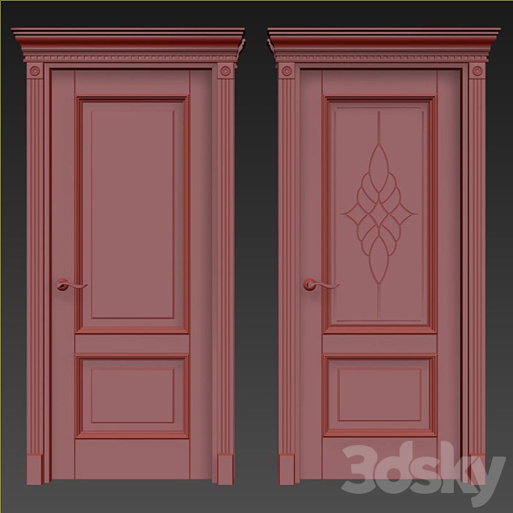 Door Beloravud ART2 Nut 3D Model