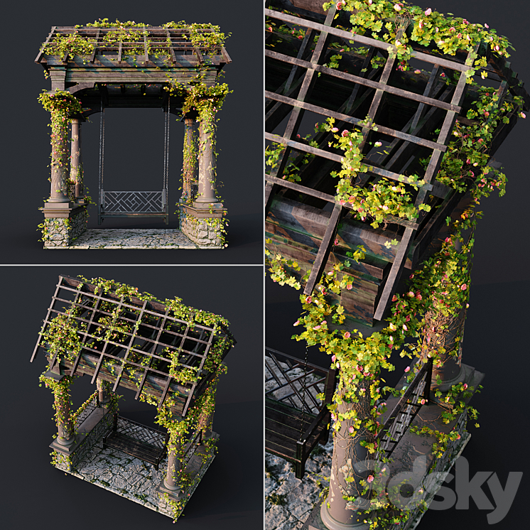 Swing for the garden 3D Model
