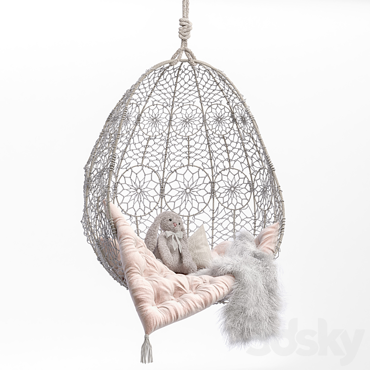 Garden swing Knotted Melati Hanging Chair 3DS Max - thumbnail 1