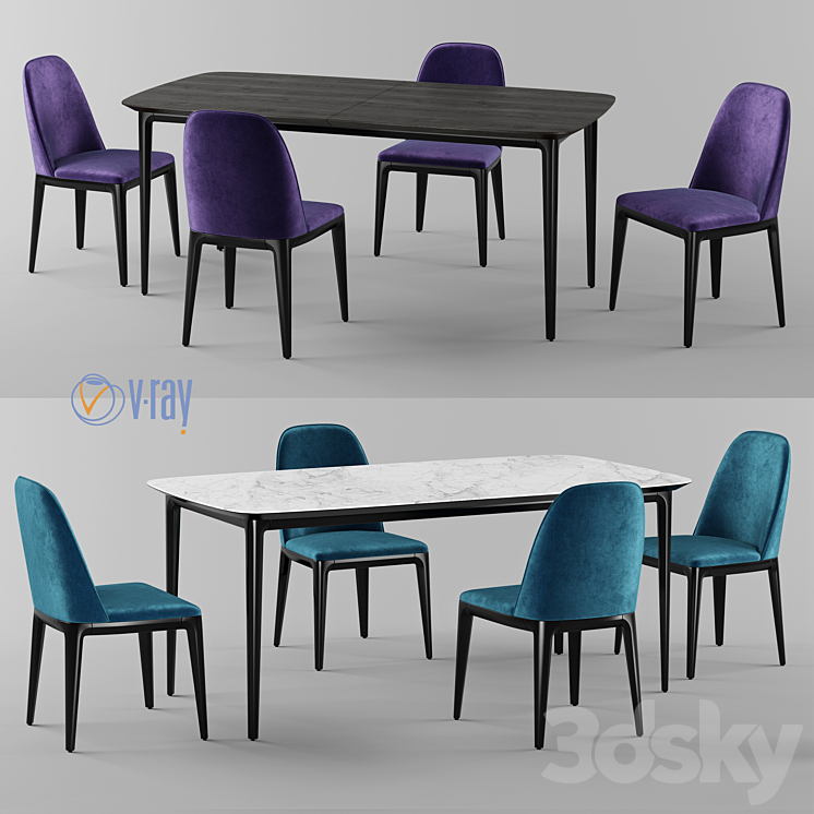 Furman. Table and chairs Play. 3DS Max - thumbnail 1