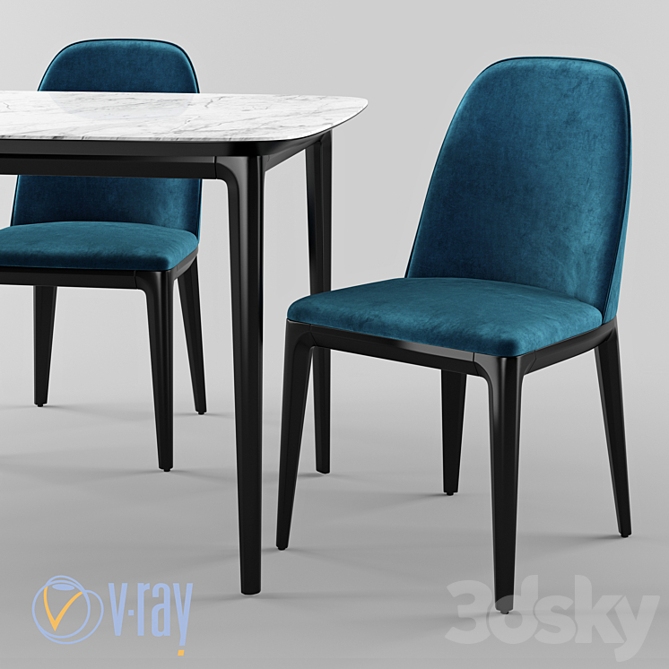 Furman. Table and chairs Play. 3DS Max - thumbnail 2