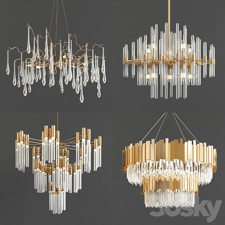 Four Exclusive Chandelier Collection_8 3DS Max - thumbnail 1