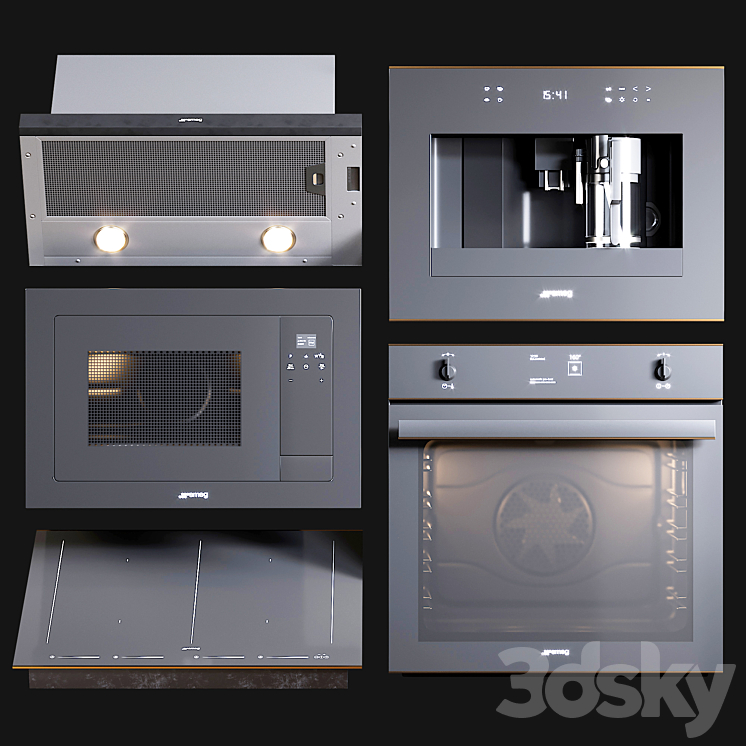 Kitchen Appliances Smeg Dolce Stil Novo 3DS Max - thumbnail 1