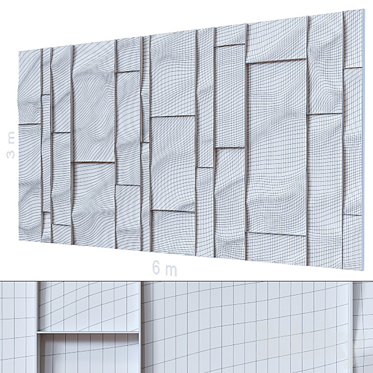 Decorative wall 225. 3D Model