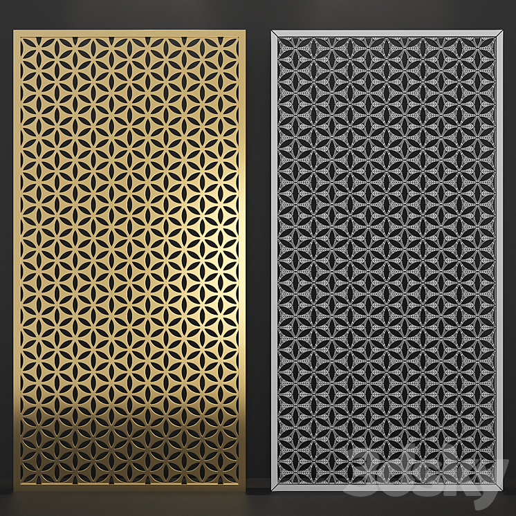 Decorative Partition CNC Panel 05 3DS Max - thumbnail 2