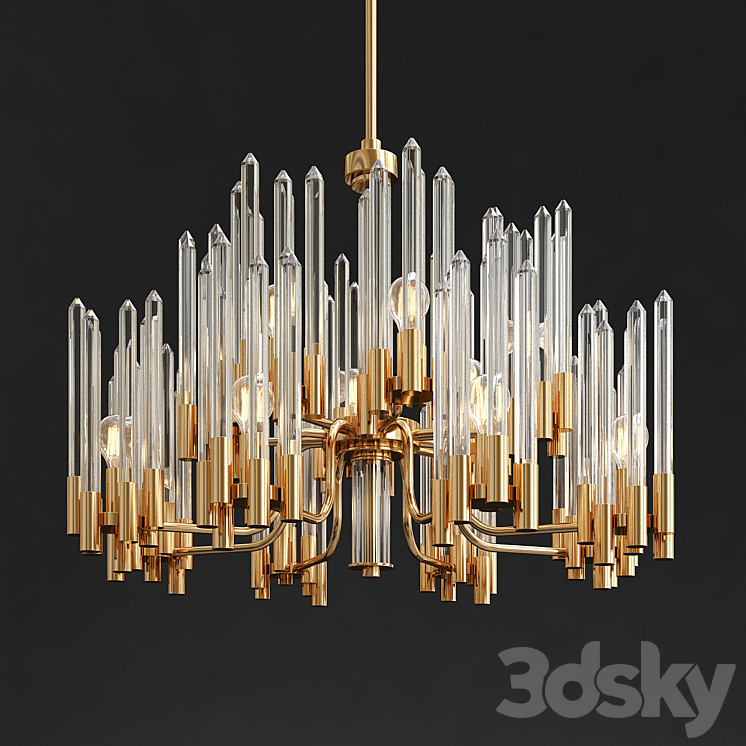 Collection of Modern Chandelier 3DS Max - thumbnail 2