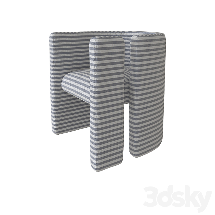 FAIRFAX CHAIR by kelly Wearstler 3DS Max - thumbnail 2
