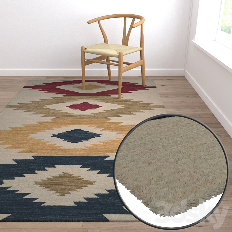 Carpets Set 48 3D Model