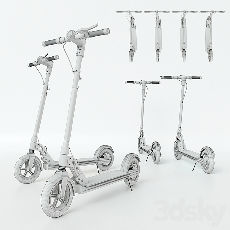 Unicool Foldable Electric Scooter 3D Model