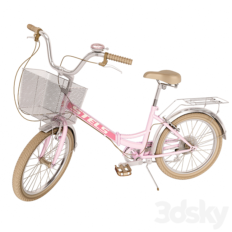 Pink folding bike Stels Pilot 3DS Max - thumbnail 1