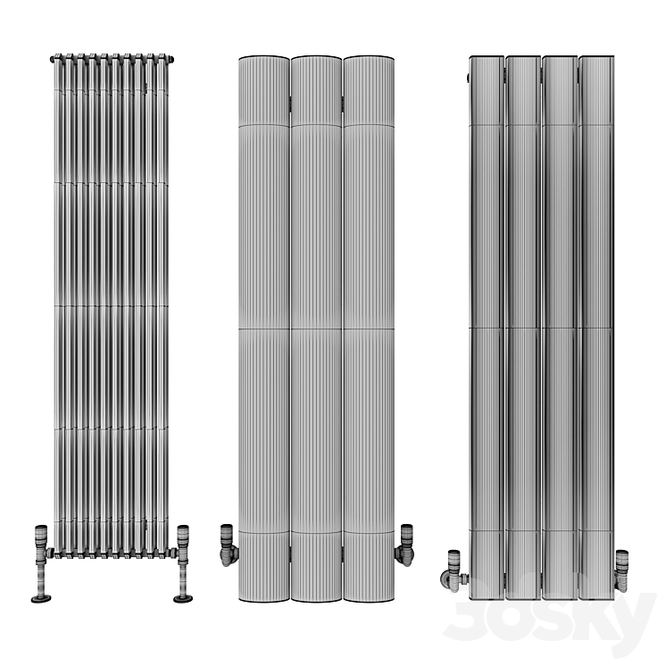 Vertical radiators 3D Model