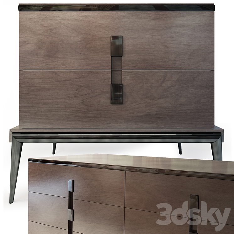 Chest and cabinet Langham. dresser nightstand. The Sofa & Chair company 3DS Max - thumbnail 2