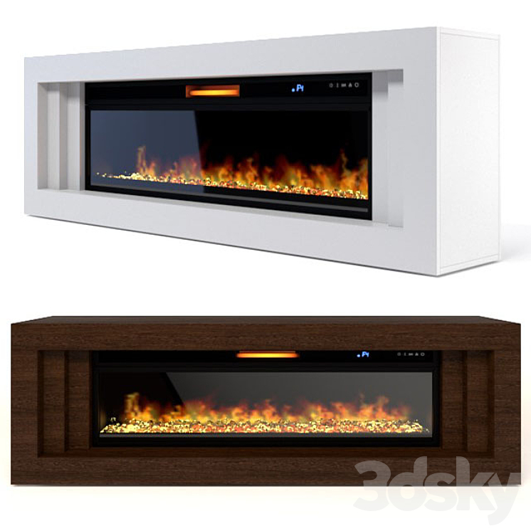 Royal Flame Vision 60 LED Fireplace 3DS Max - thumbnail 1