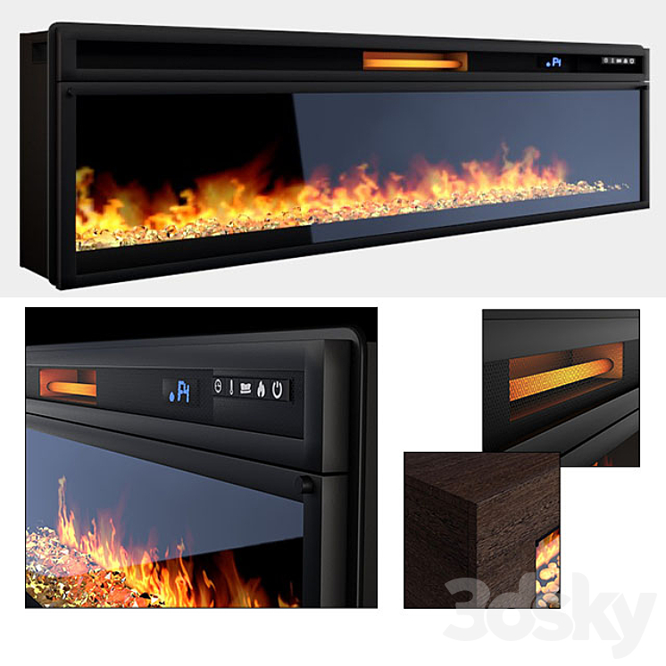 Royal Flame Vision 60 LED Fireplace 3DS Max - thumbnail 2
