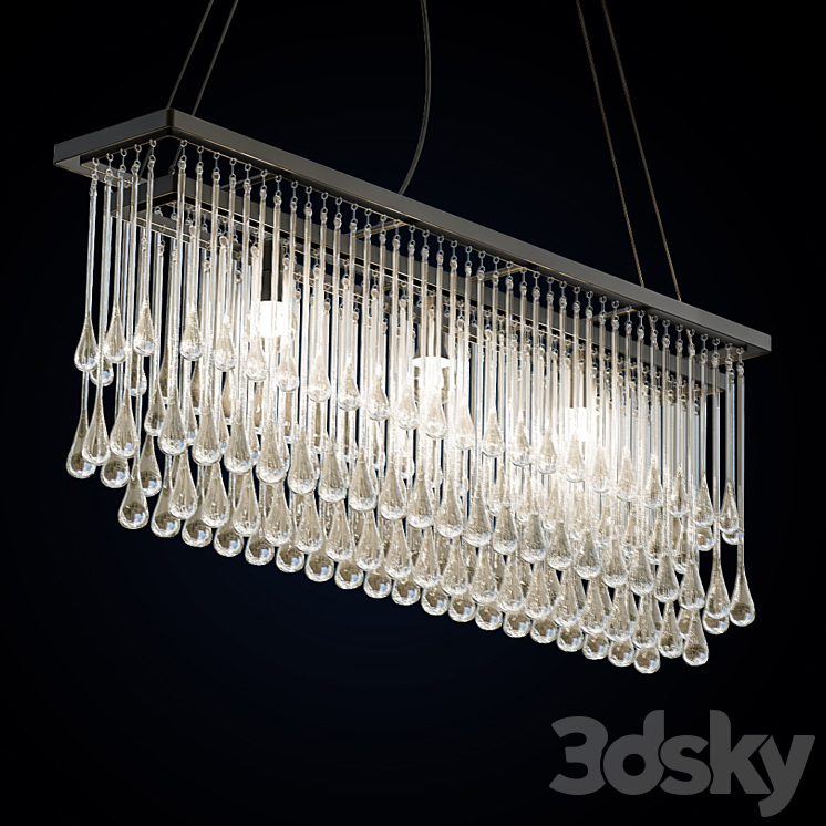 Ocher drizzle chandelier 3DS Max - thumbnail 1