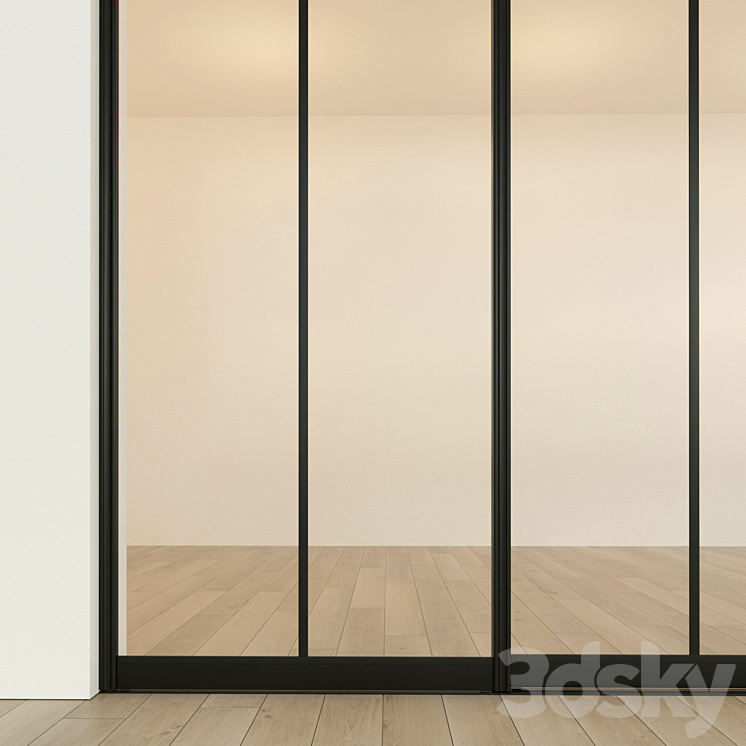 Sliding partition door 16 3D Model