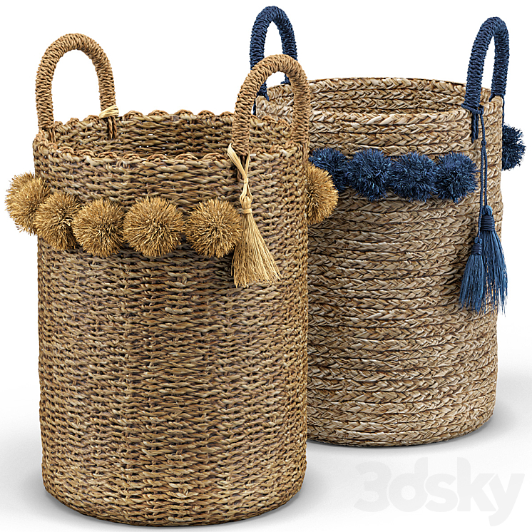 Big Sur Basket Tassel Basket 3D Model