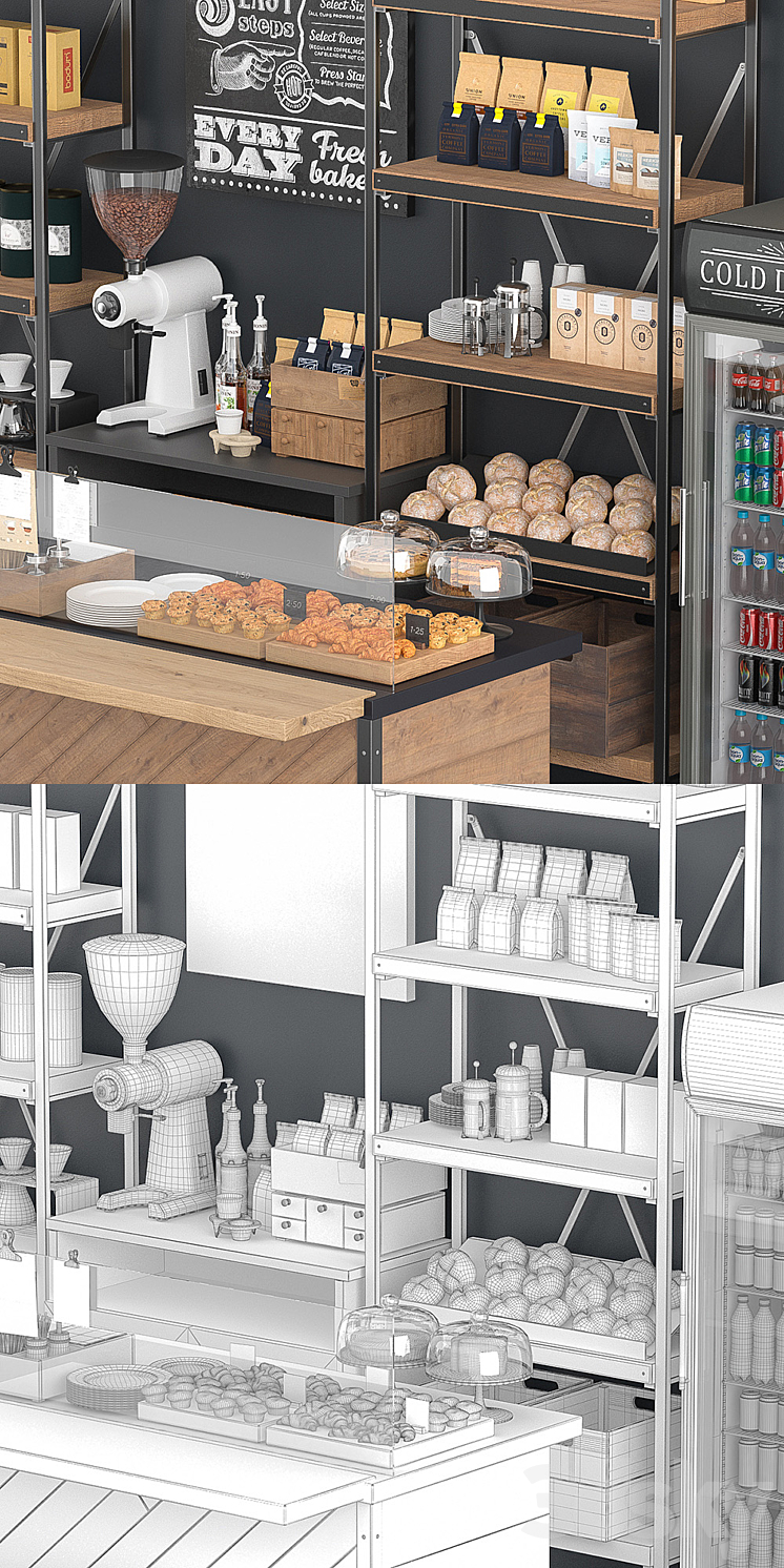 Coffee bar 3D Model