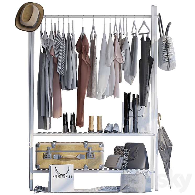 Rack for clothes 3DS Max - thumbnail 1