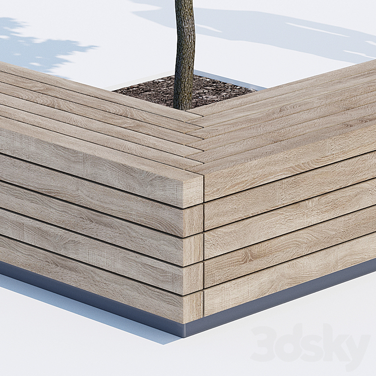 Solid peano benches 3DS Max - thumbnail 2
