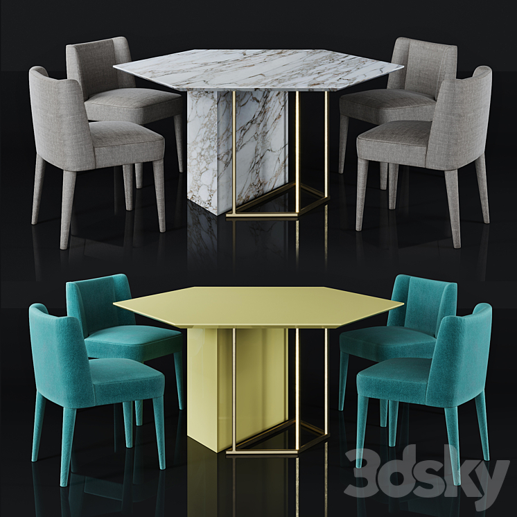 Meridiani Dining 2 3DS Max - thumbnail 1
