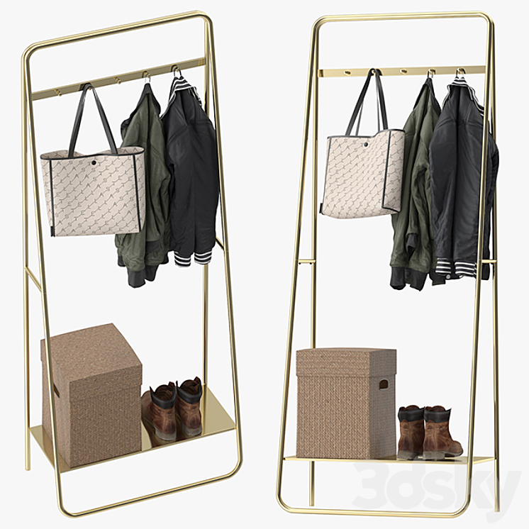 Nordal Coat rack LINE 3D Model