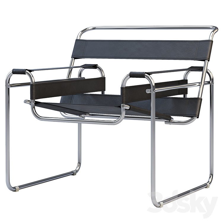 Wassily Chair by Marcel Breuer (4 colors) 3DS Max - thumbnail 2