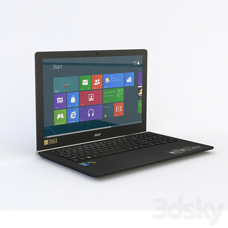 acer laptop - PC & other electronics - 3D model
