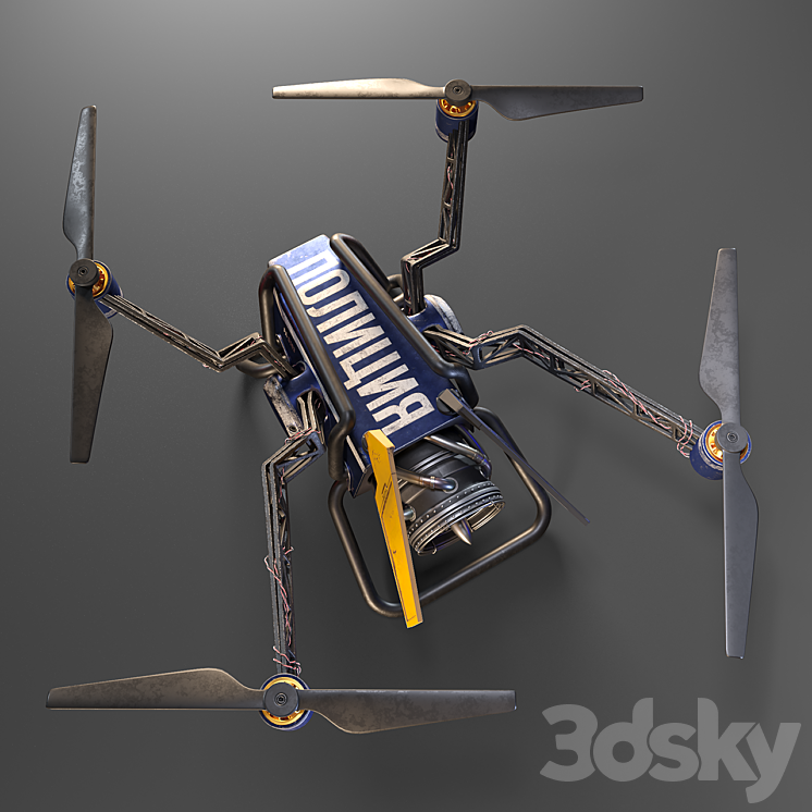 Drone scout 3DS Max - thumbnail 2