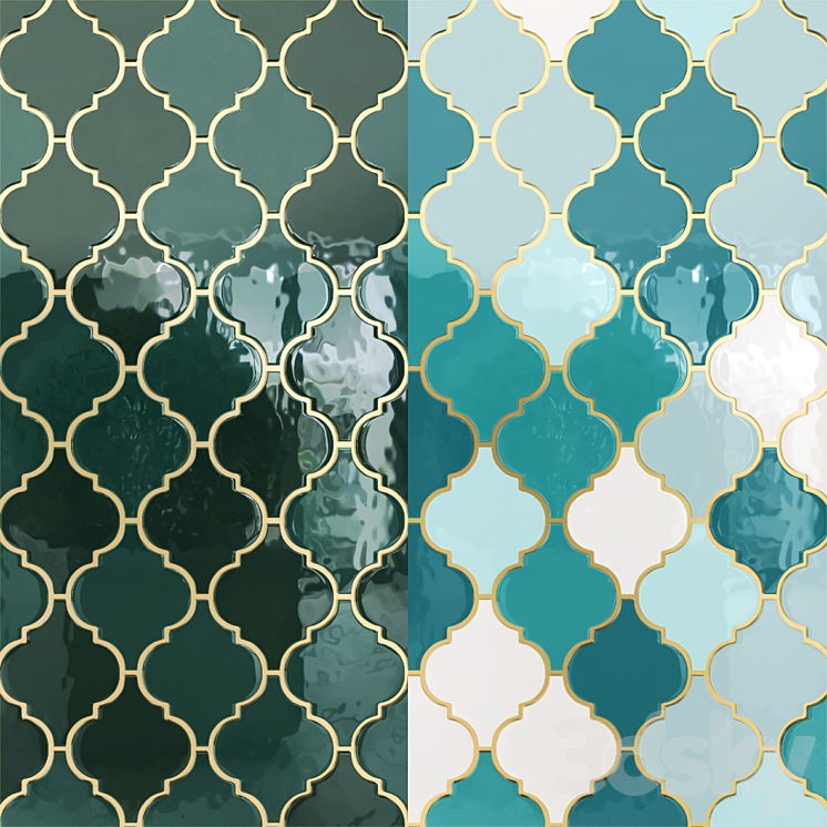 Moroccan tiles 3DS Max - thumbnail 1