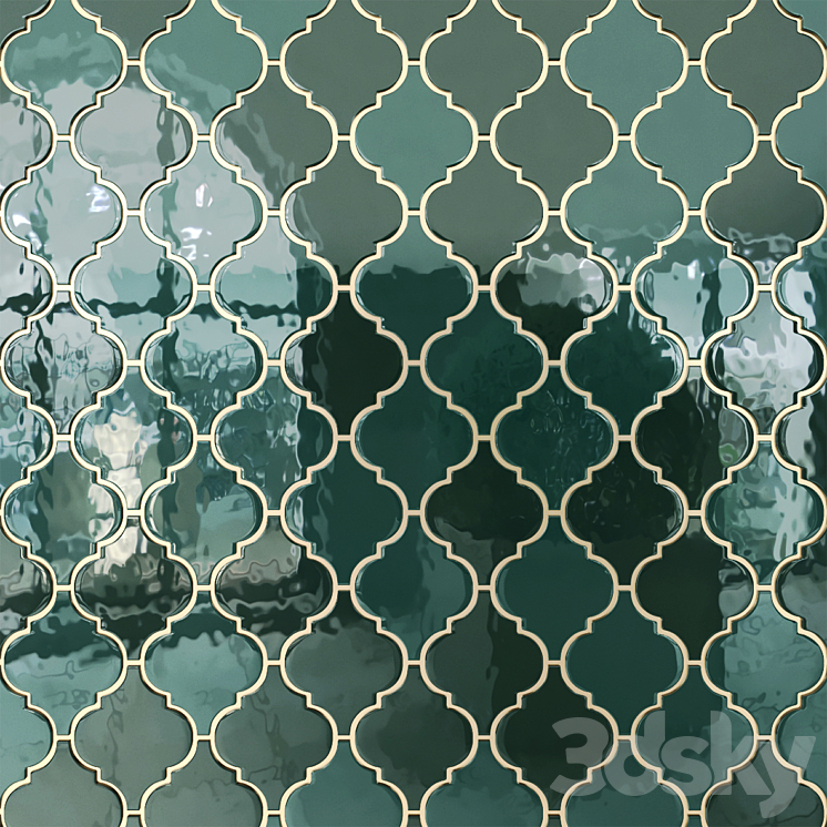 Moroccan tiles 3DS Max - thumbnail 2