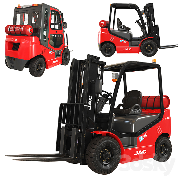Fork lift truck JAC CPCD 25 3D Model