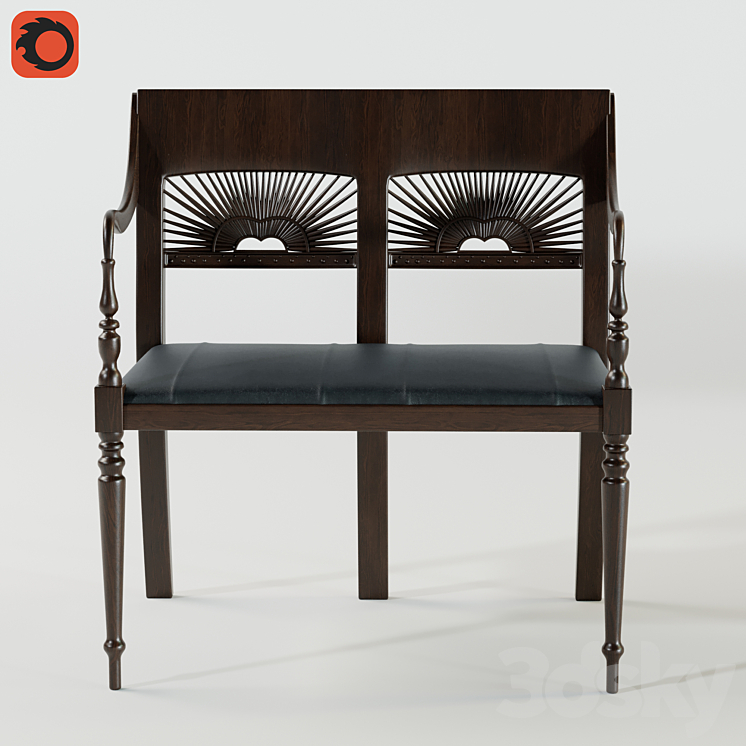 Ethnic Chair 3DS Max Model - thumbnail 2