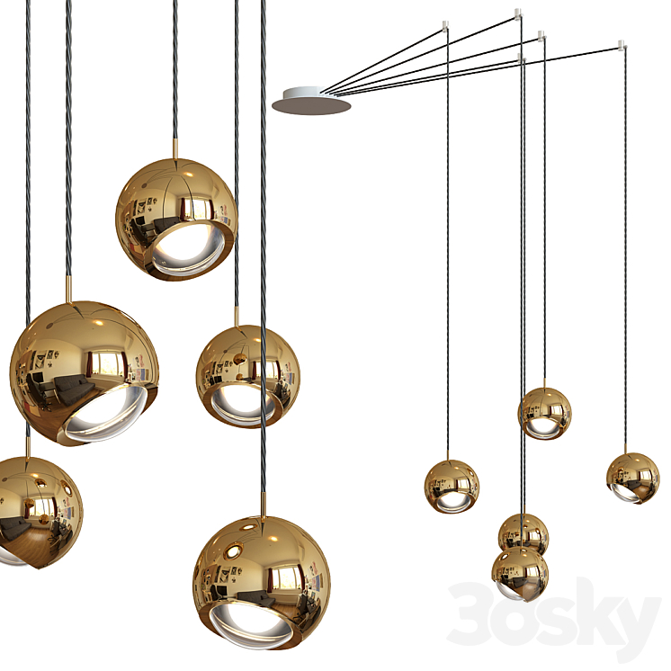 Collection of Pendant Lights 3D Model