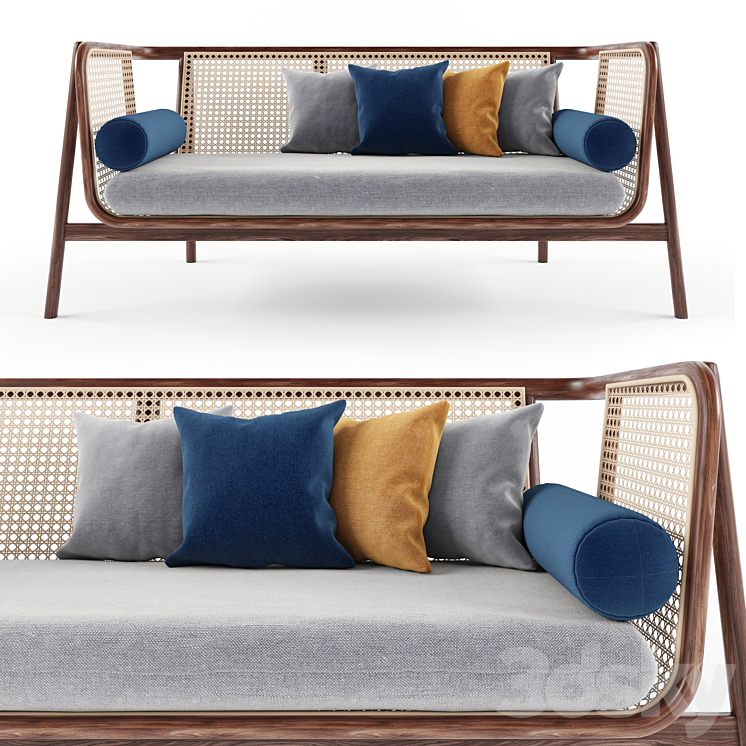 Cane sofa 3D Model