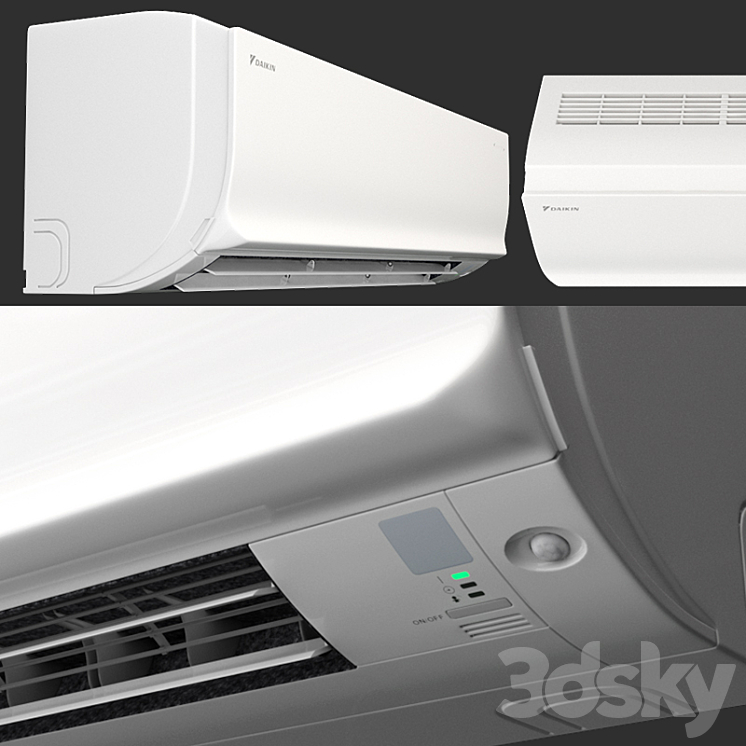 daikin FTHM R32 inverter 3D Model