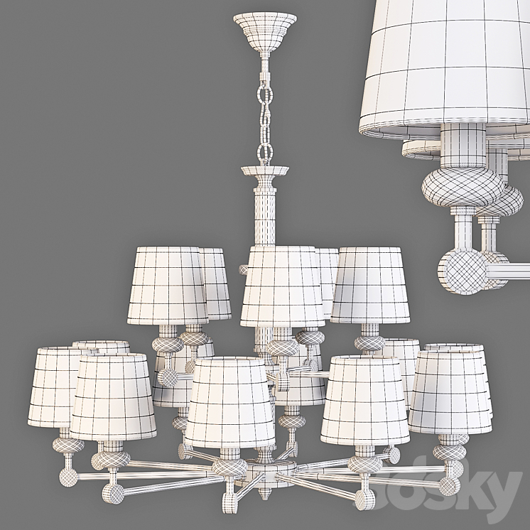 Maytoni: Chandelier – Riverside (MOD018PL-15CH) 3DS Max - thumbnail 2