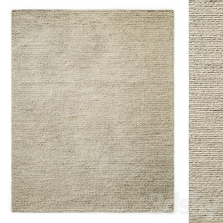 3DS MAX Tala HandBraided Wool Rug RH 3DS Max